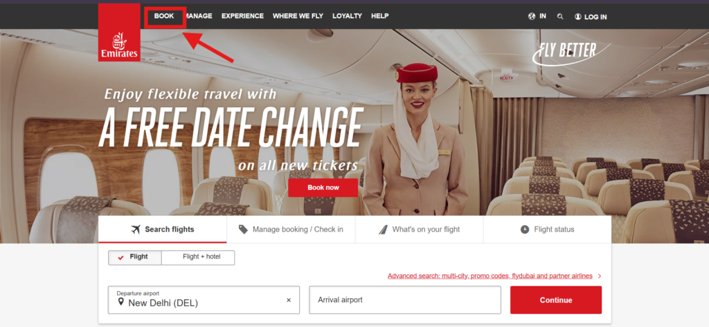Emirates Home Page